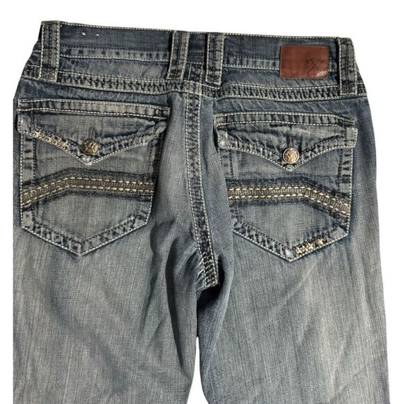 Axe & Crown Men's Slim Bootcut Jeans Size 34x32 Distressed Denim - Picture 5 of 8